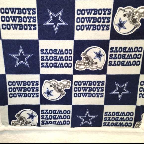 Dallas Cowboys NFL Baby Toddler Throw Fleece Blanket Handmade 39x29 Football - Picture 3 of 4